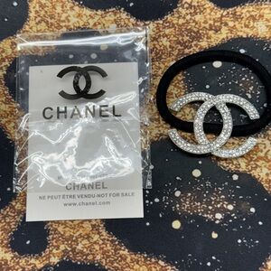 CC Black and Silver Hair Tie